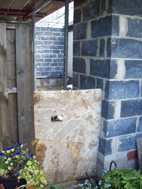 fence panel removed and Builder's improptu gate to gain access