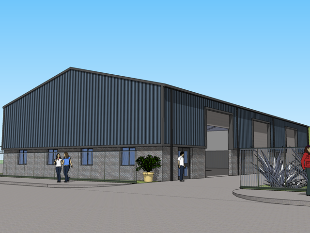 One of our select case studies: Artistic impression of proposed industrial unit